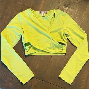 Urban Outfitters Lime Green Cutout Crop Top M